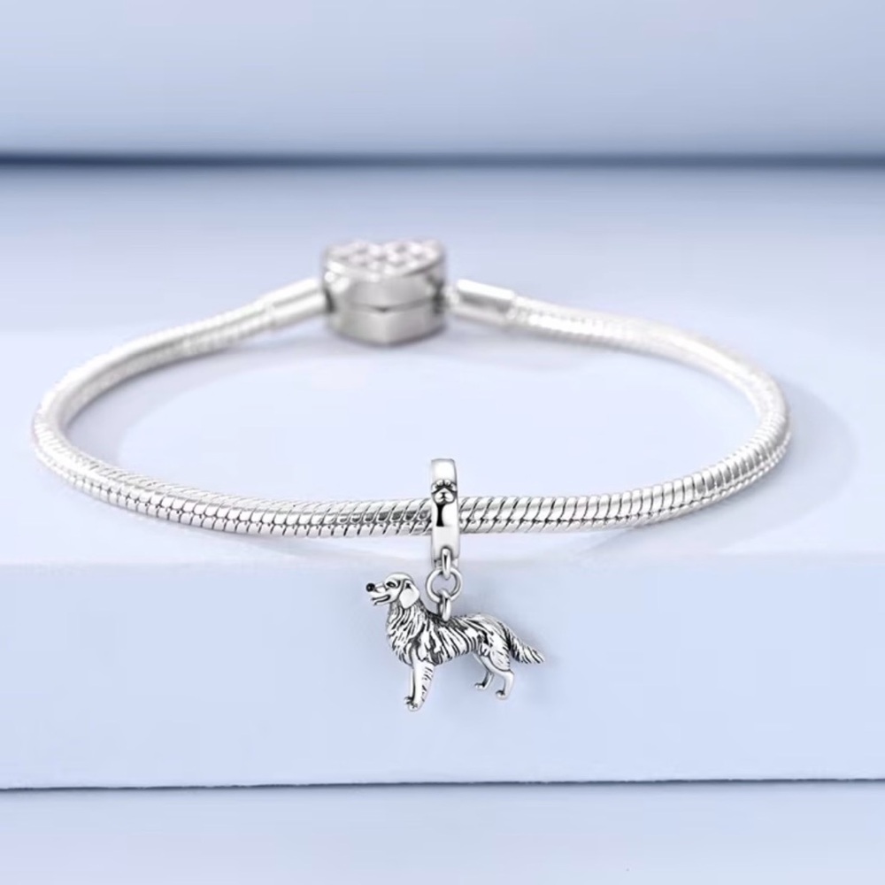 Silver Dog Charm Pendant - Picture 4 of 11